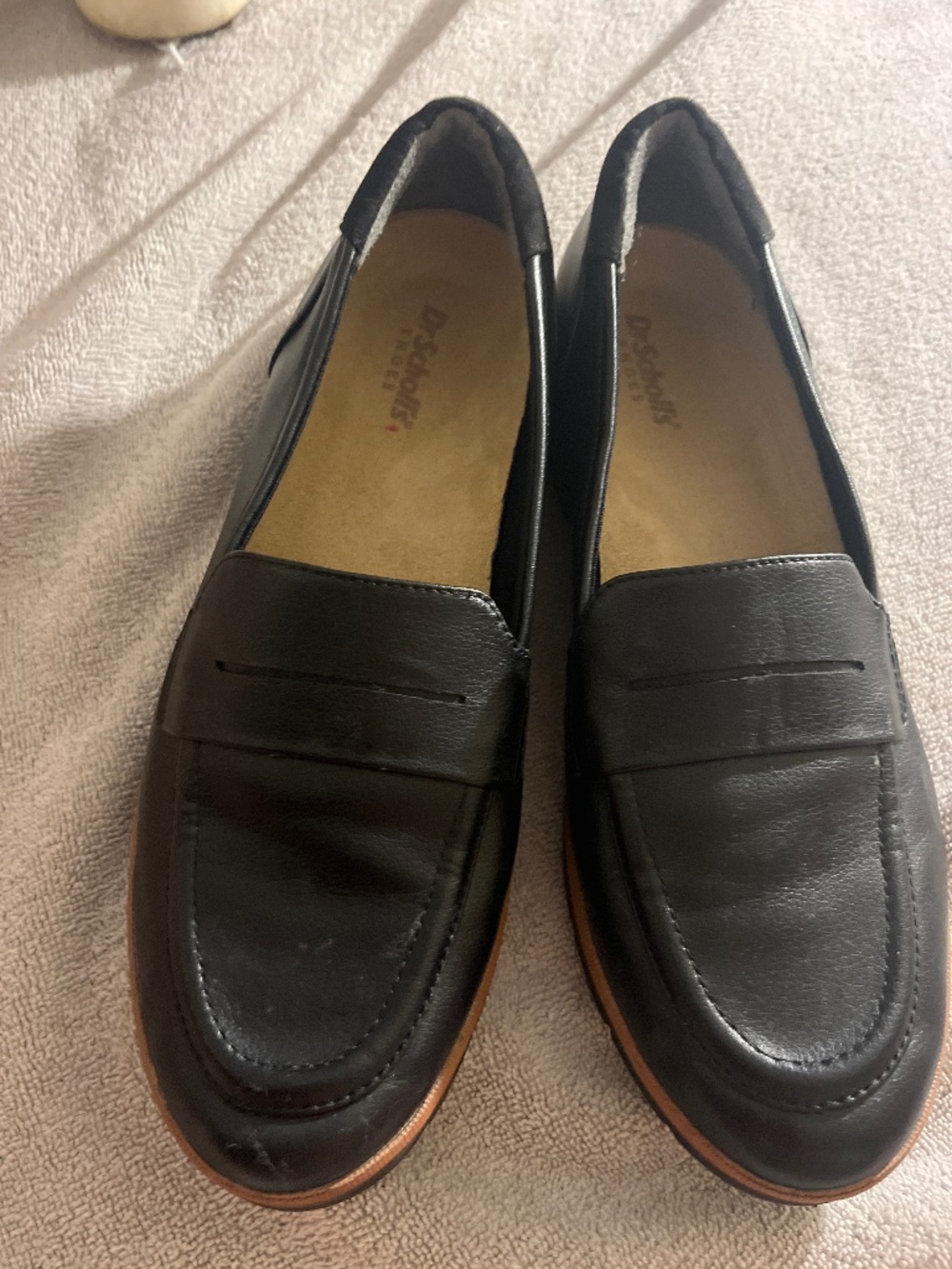 Black penny loafers